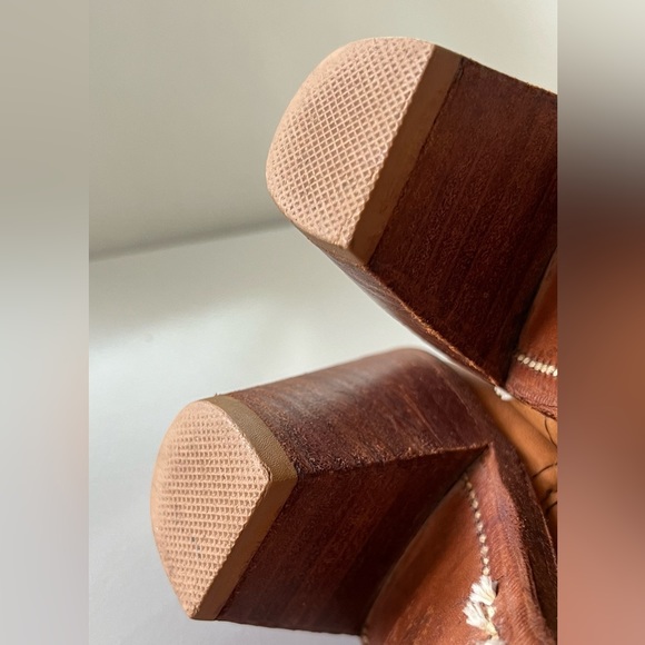 Vintage Frye Camel Coastal Cowgirl Southwest Boots Size 7.5 Narrow - Picture 15 of 16